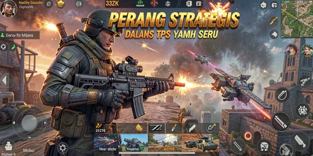 Tampilan gameplay TPS yang mendebarkan dan penuh aksi.