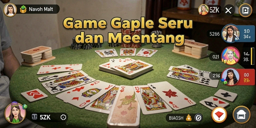 Tangkapan layar gameplay Gaple yang seru di 5ZK.