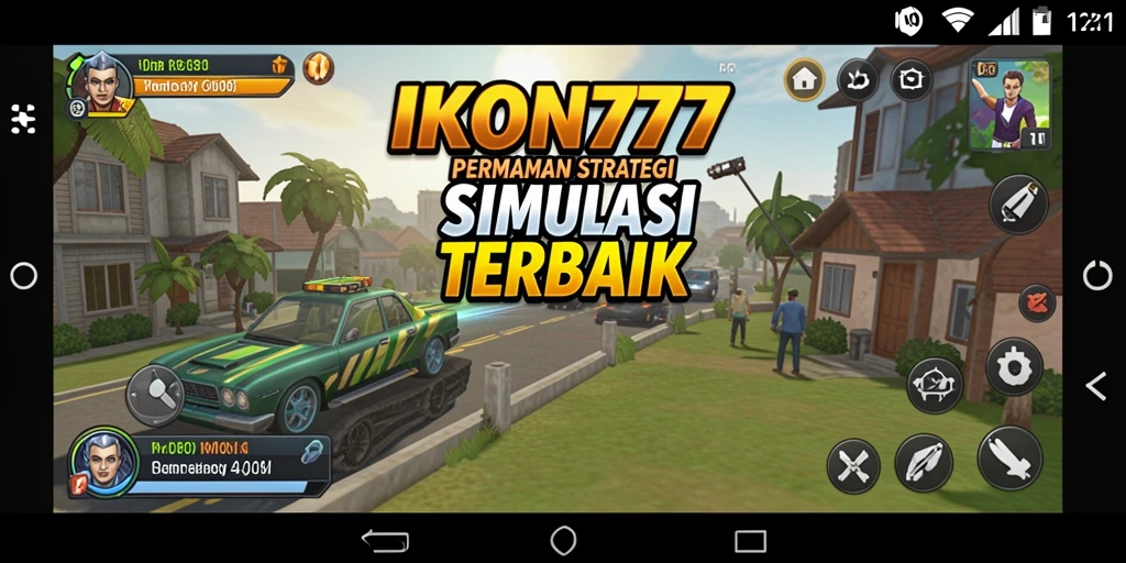 Screenshot gameplay utama IKON777 yang menunjukkan strategi dan pertempuran.