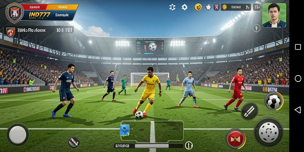 Gameplay seru IND777 dengan aksi sepak bola yang menarik.