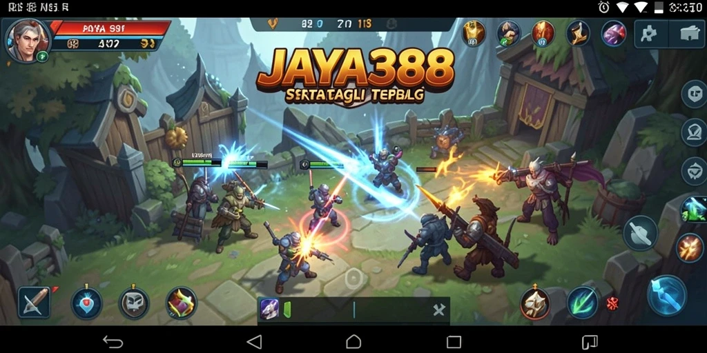 Screenshot gameplay JAYA388 menampilkan pertempuran strategi epik.