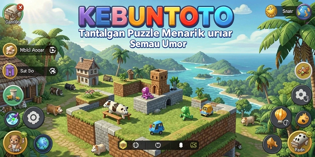 Tampilan gameplay KEBUNTOTO yang menarik dan penuh warna.