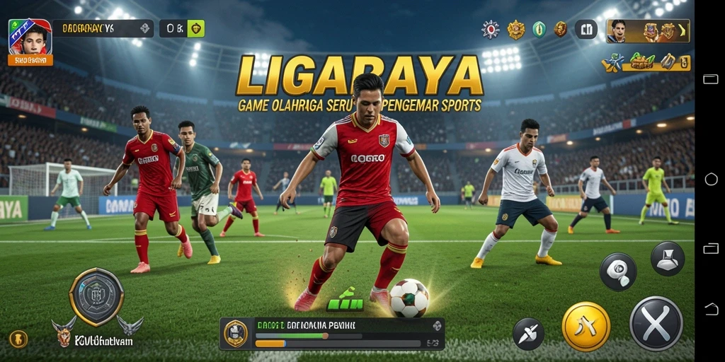 Screenshot gameplay LIGARAYA dengan pengguna yang beraksi di lapangan.