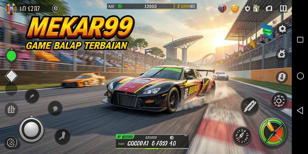 Gameplay balapan tercepat dalam MEKAR99 yang penuh aksi.