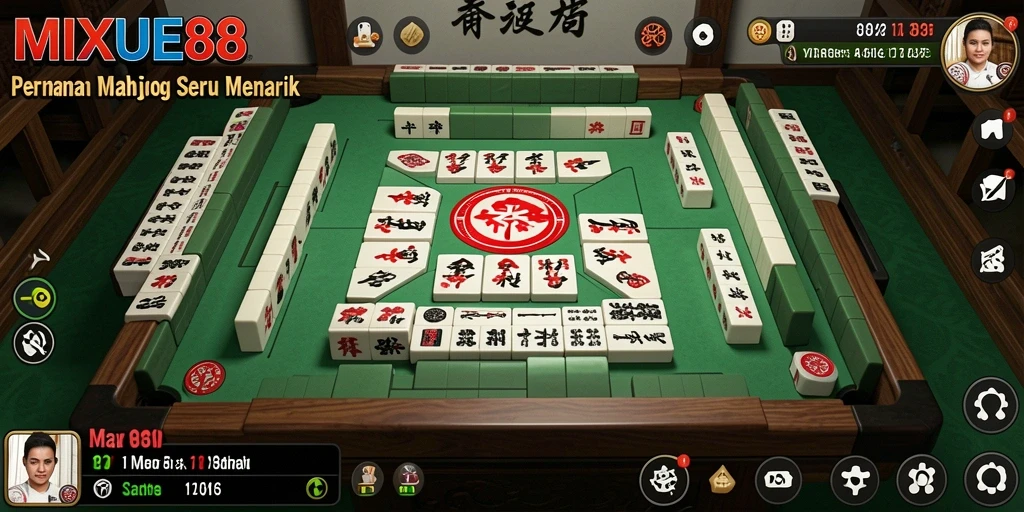 Screenshot gameplay MIXUE88 dengan tampilan Mahjong seru dan interaktif.