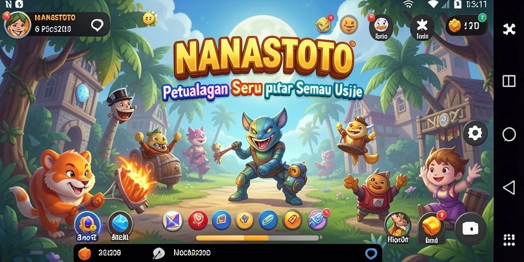Tampilan gameplay seru NANASTOTO yang penuh warna dan tantangan.