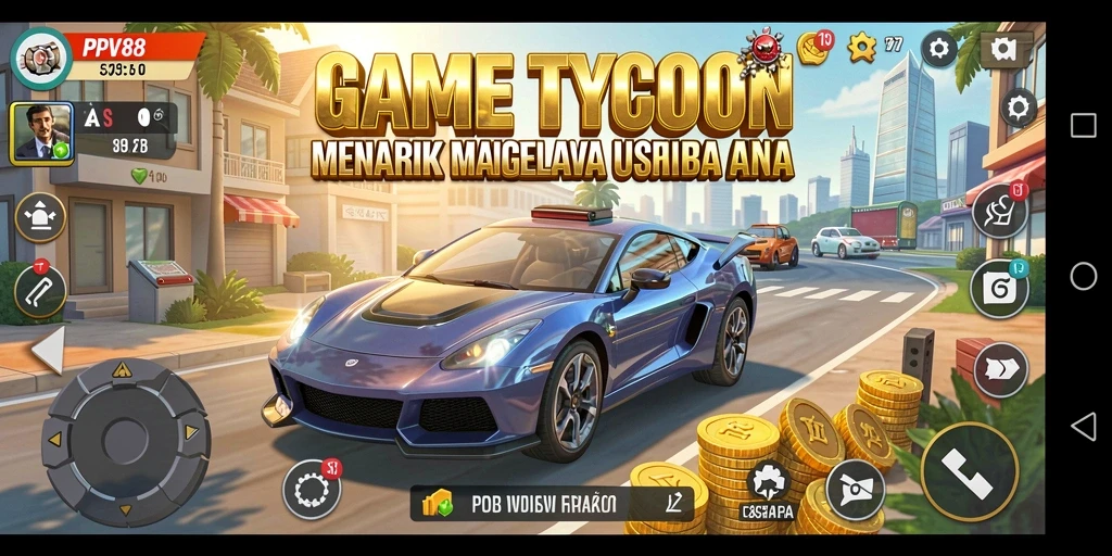 Tampilan gameplay PPV88 menampilkan strategi bisnis yang dinamis.