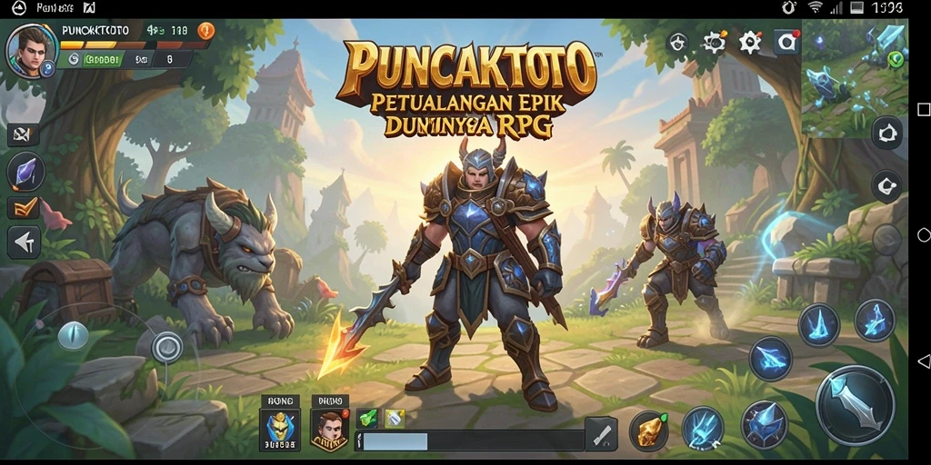 Tampilan gameplay PUNCAKTOTO yang memukau saat bertarung.