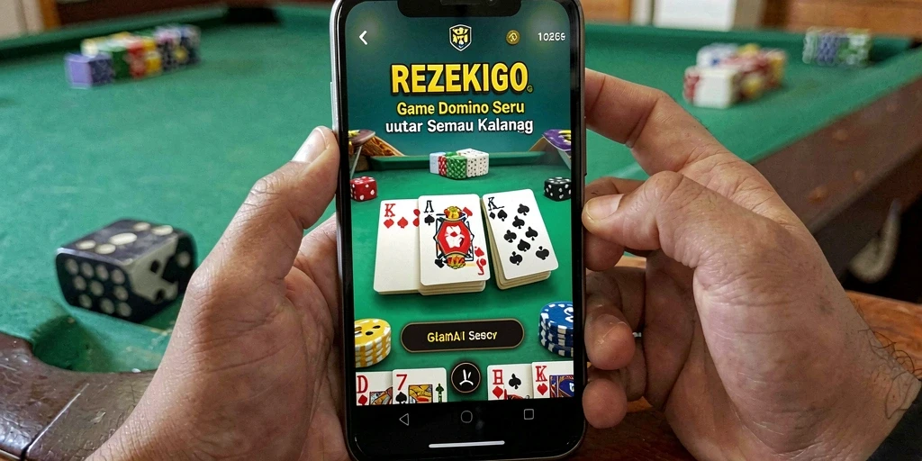 Screenshot gameplay Domino REZEKIGO yang seru dan interaktif.