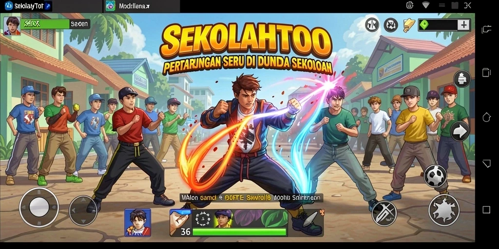 Gameplay intens di SEKOLAHTOTO dengan pertarungan seru.