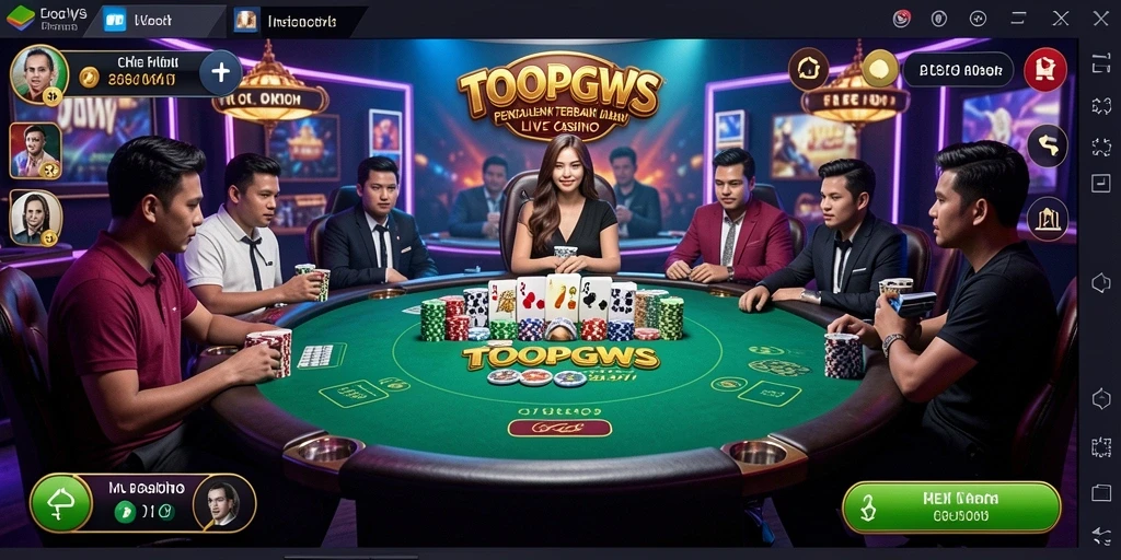 Screenshot gameplay Live Casino TOOPGWS yang menarik dan interaktif.