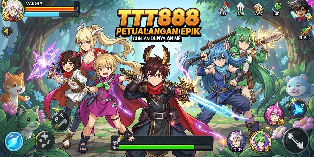 Screenshot gameplay TTT888 menampilkan petualangan seru dalam dunia Anime.